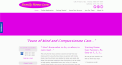 Desktop Screenshot of familyinhomecare.com